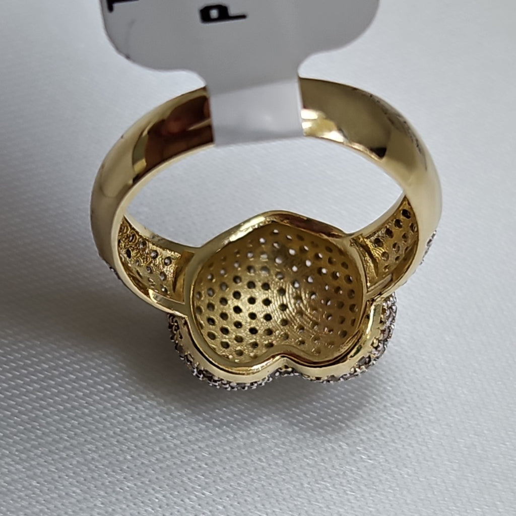 ANILLO ANILLITO CORAZON C CIRCONIAS 14K 8 TALLA 4.8 GR (NUEVO)