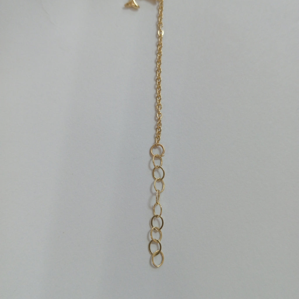 PULSERA ESPECIAL CON DIJES DELFINES 10K 18 CM 2 GR (NUEVO)