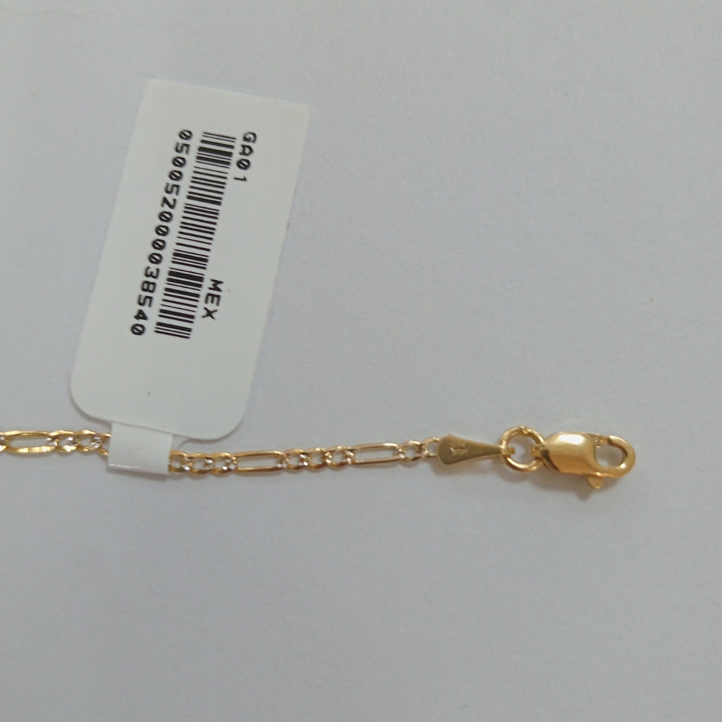 PULSERA 3X1 DIAMANTADA 14K 18 CM 1.5 GR (NUEVO)