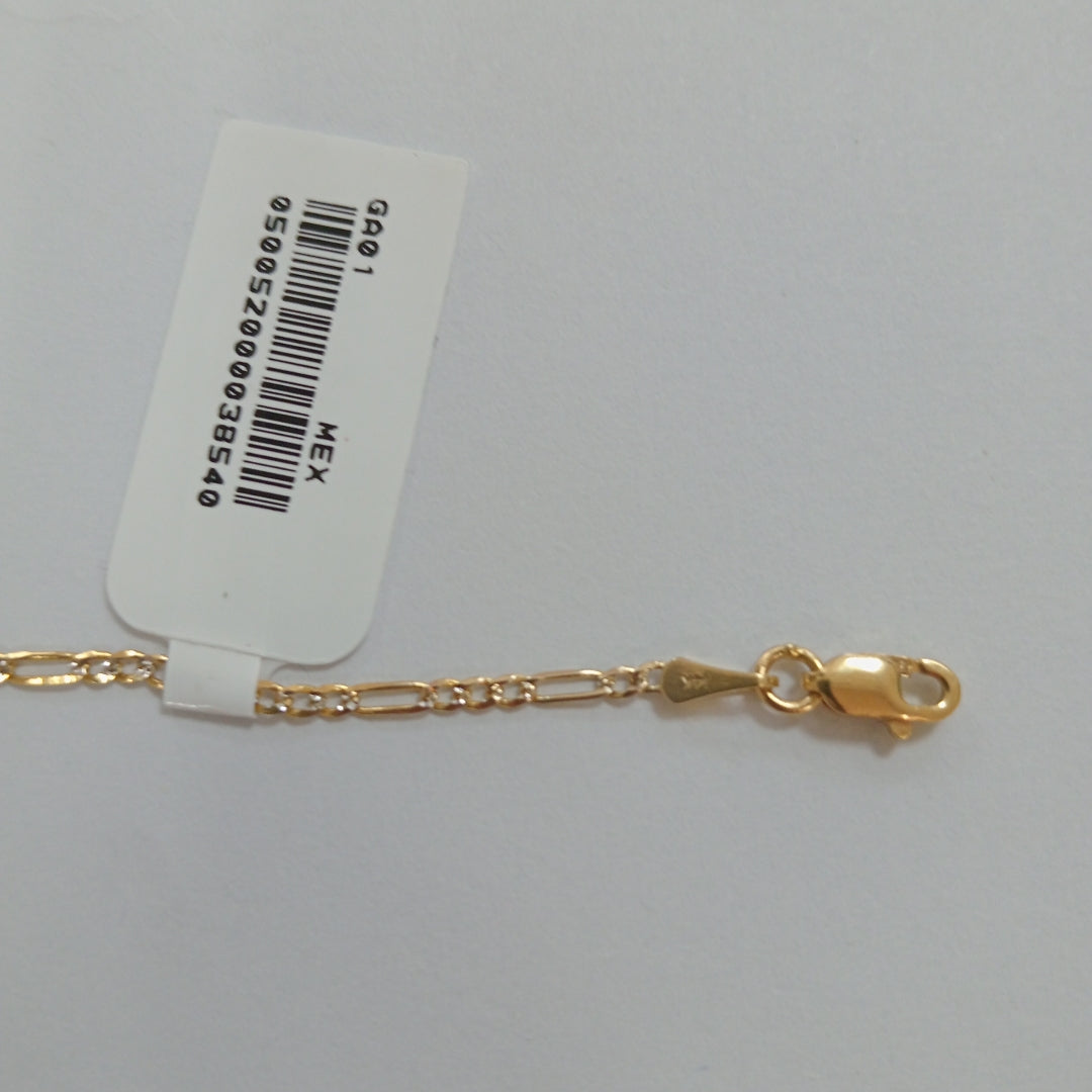 PULSERA 3X1 DIAMANTADA 14K 18 CM 1.5 GR (NUEVO)