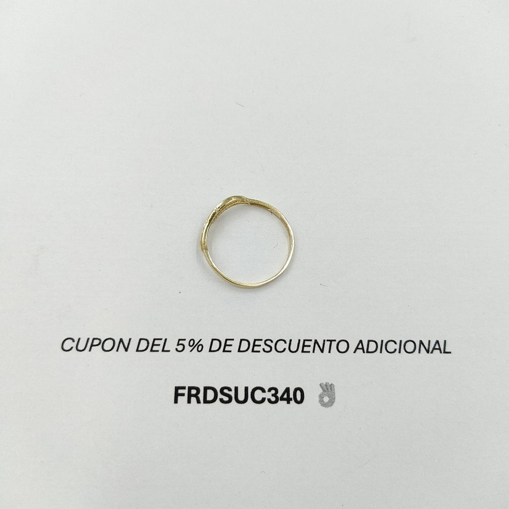 ANILLOS CON CIRCONIAS 14K TALLA 7 0.9 GR (NUEVO)