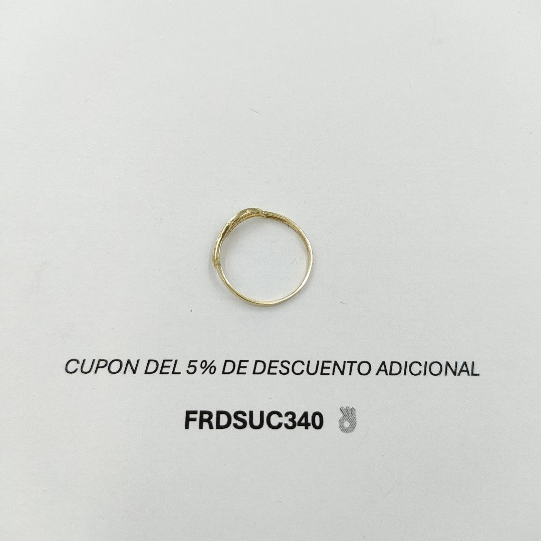 ANILLOS CON CIRCONIAS 14K TALLA 7 0.9 GR (NUEVO)