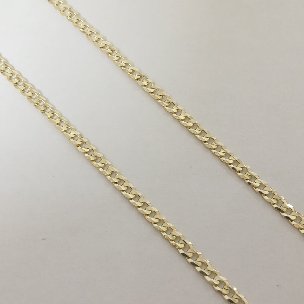 CADENAS TEJIDO BARBADA ORO 10K 55 CM 8.4 GR (NUEVO)