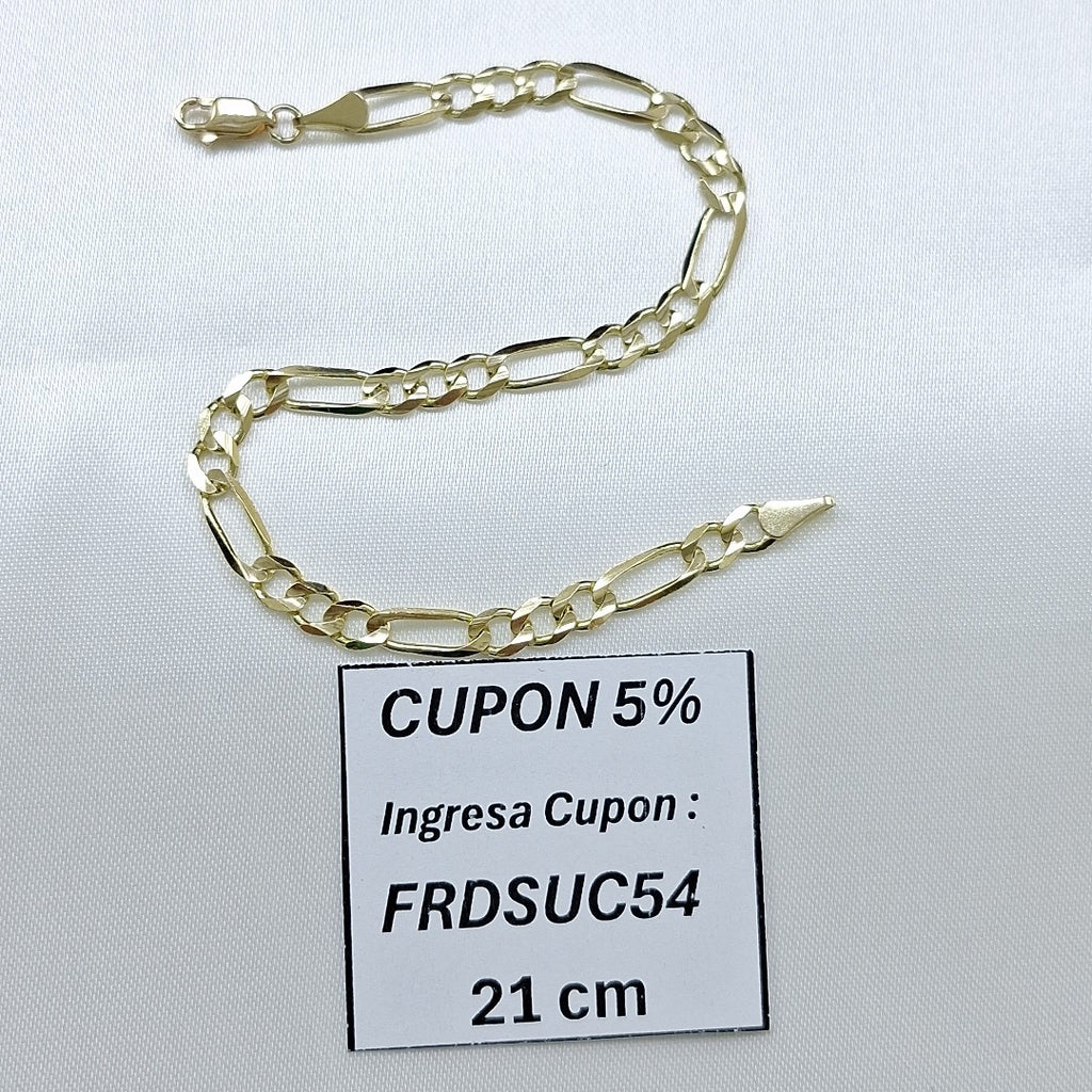 PULSERA 3X1 14K 21 CM 6.4 GR (NUEVO)