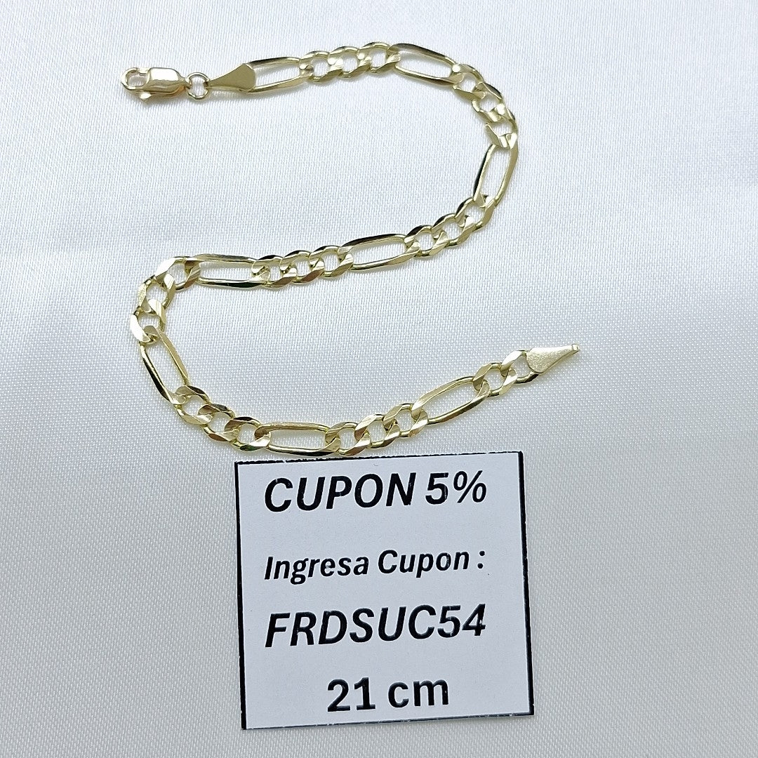 PULSERA 3X1 14K 21 CM 6.4 GR (NUEVO)
