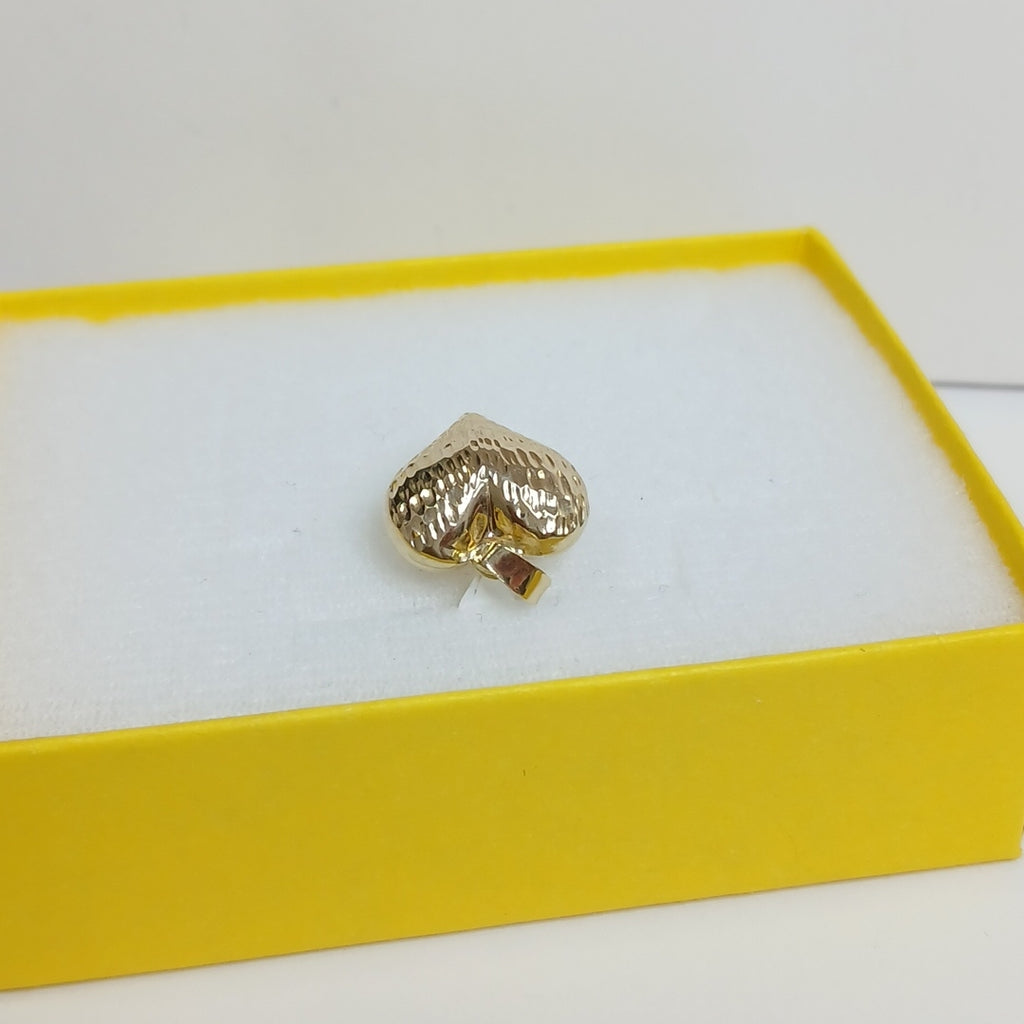 DIJE TEJIDO CORAZON LABRADO 14K 1.1 GR (NUEVO)