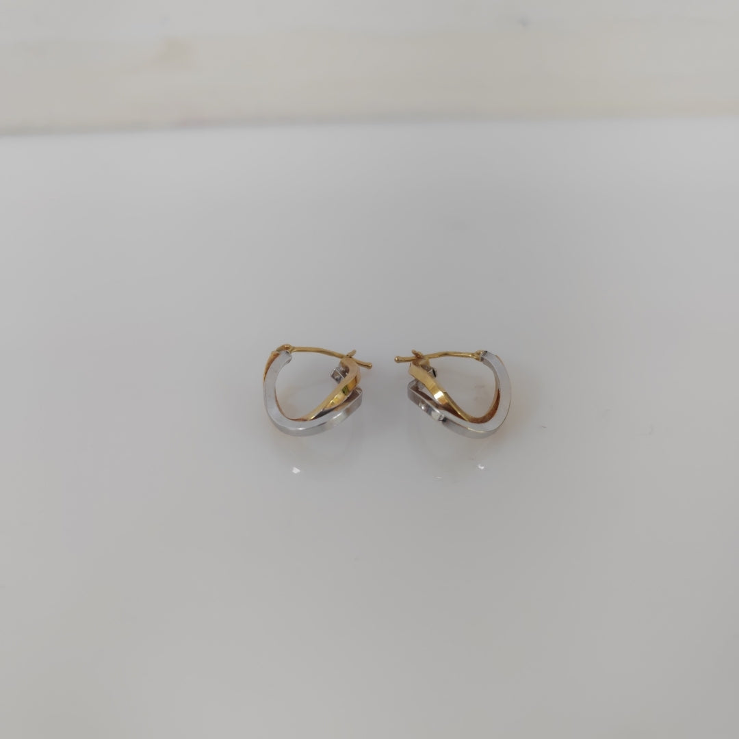 ARRACADAS PAR ORO 14 K 1.5 GRMS (SEMINUEVO)
