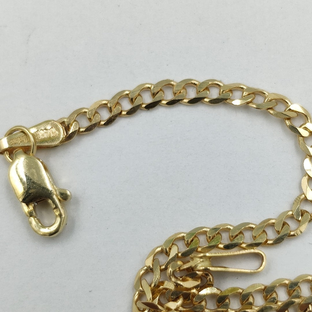 PULSERA TEJIDO BARBADA 14K 18 CM 2.1 GR (NUEVO)