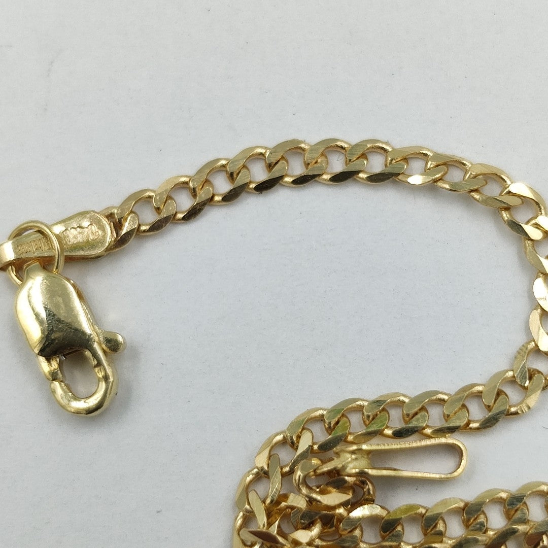 PULSERA TEJIDO BARBADA 14K 18 CM 2.1 GR (NUEVO)