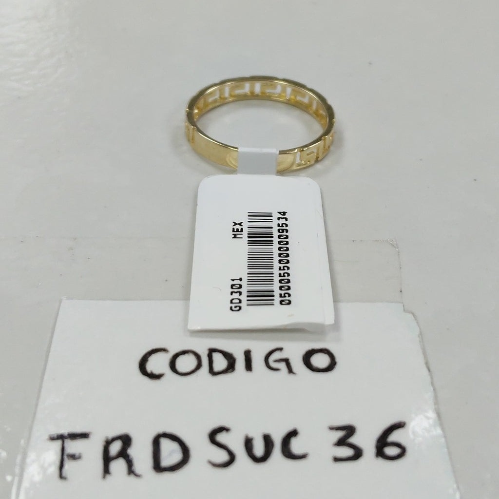 ANILLO ARGOLLA C GRECAS 14K 7 TALLA 1.5 GR (NUEVO)