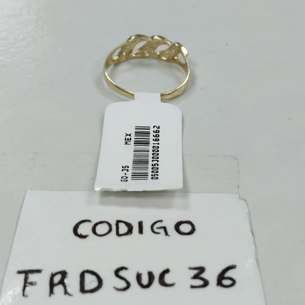 ANILLOS CON CIRCONIAS 14K TALLA 8 1.4 GR (NUEVO)