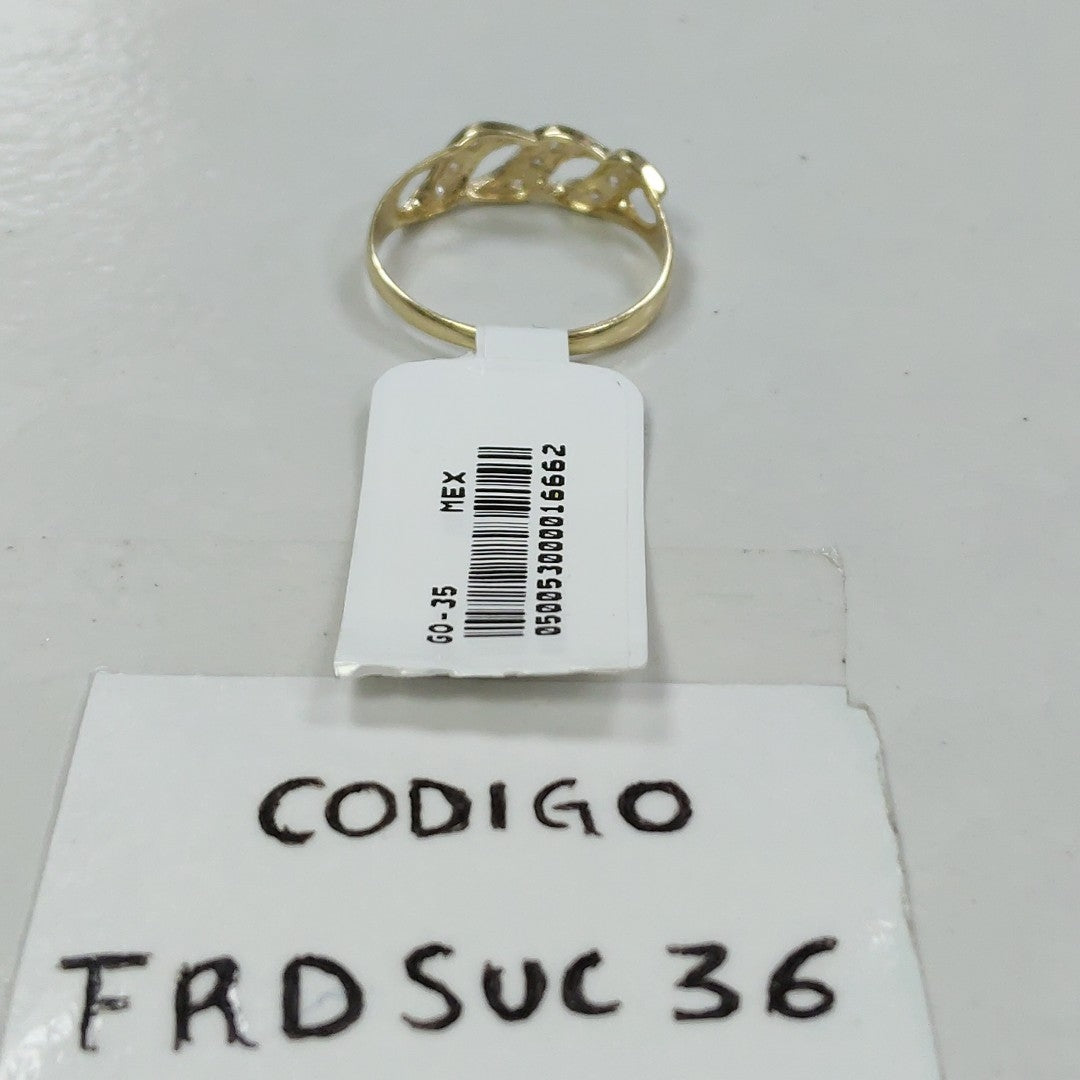 ANILLOS CON CIRCONIAS 14K TALLA 8 1.4 GR (NUEVO)