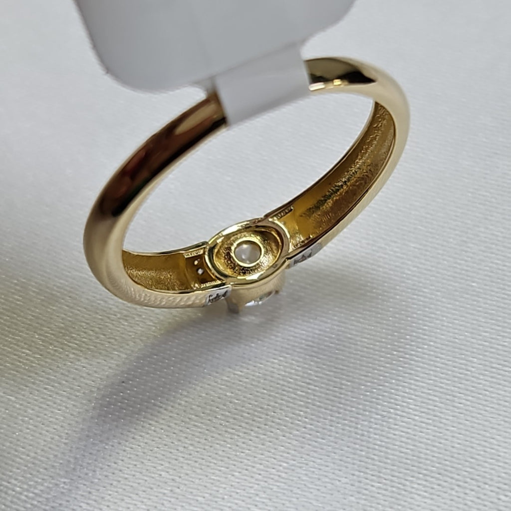 ANILLO ANILLITO C CIRCONIAS 14K 7 TALLA 2.3 GR (NUEVO)