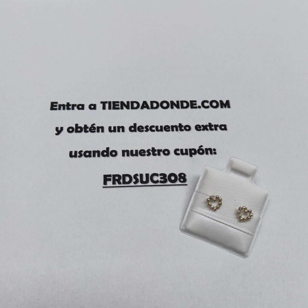BROQUELES BROQUEL FIG CORAZON 14K 0.23 GR (NUEVO)