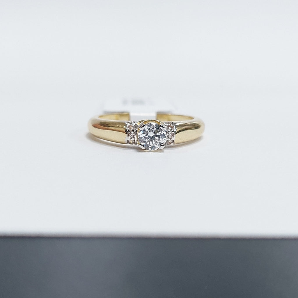 ANILLO ANILLITO C CIRCONIAS 14K 7 TALLA 2.3 GR (NUEVO)