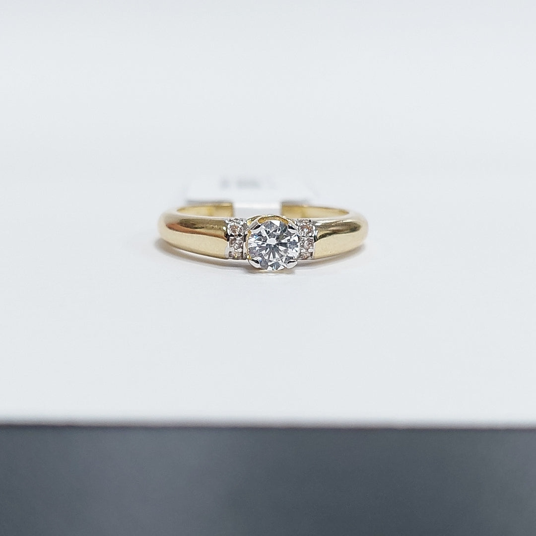 ANILLO ANILLITO C CIRCONIAS 14K 7 TALLA 2.3 GR (NUEVO)