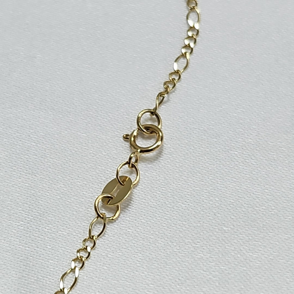CADENA GARGANTILLA 3X1 CON ESFERAS COMBINADAS 14K 45 CM 3.1 GR (NUEVO)