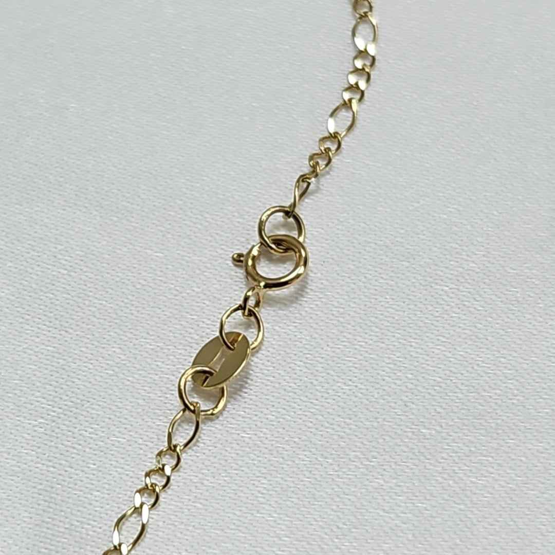 CADENA GARGANTILLA 3X1 CON ESFERAS COMBINADAS 14K 45 CM 3.1 GR (NUEVO)