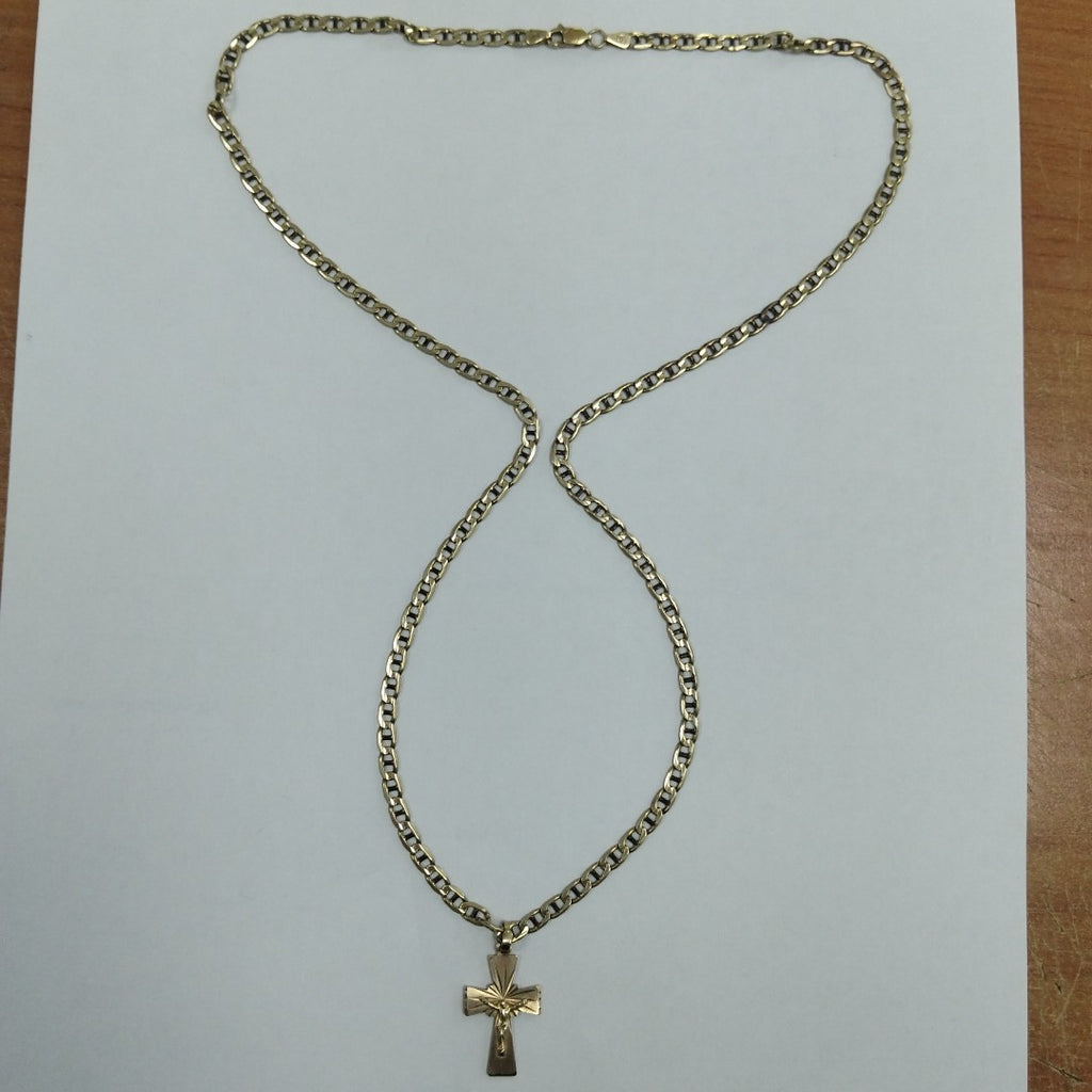 CADENA,CRUZ ORO 10 K 14,60 GRMS (SEMINUEVO)