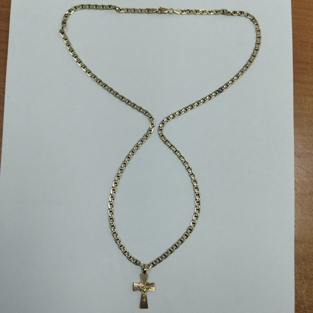CADENA,CRUZ ORO 10 K 14,60 GRMS (SEMINUEVO)