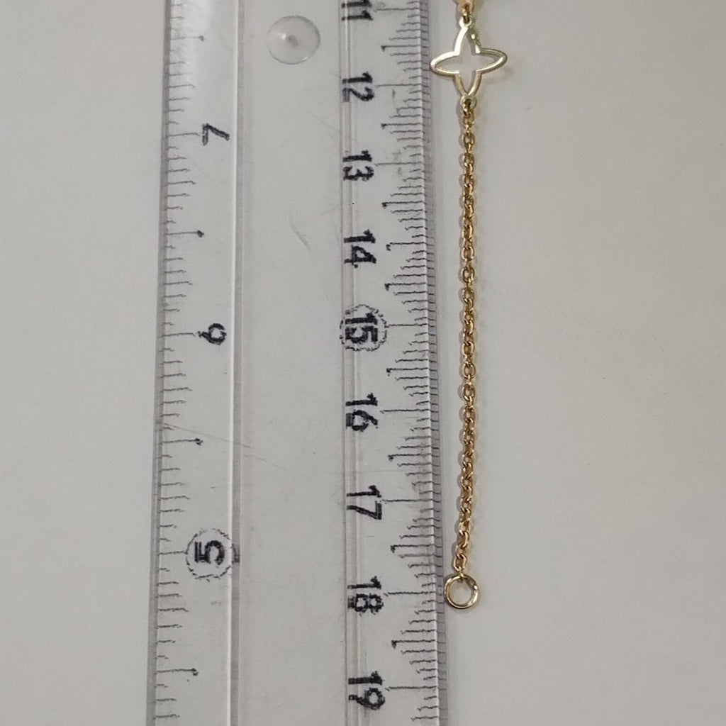 PULSERA TEJIDO ESP CON TREBOL 14K 18 CM 1.6 GR (NUEVO)