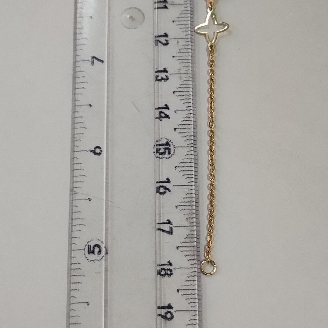 PULSERA TEJIDO ESP CON TREBOL 14K 18 CM 1.6 GR (NUEVO)