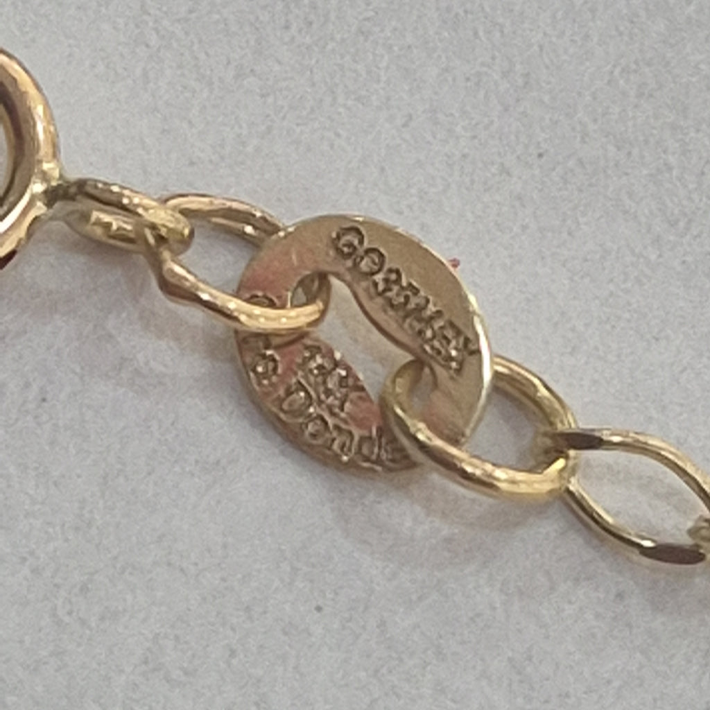 CADENA GARGANTILLA 3X1 CON ESFERAS COMBINADAS 14K 45 CM 3 GR (NUEVO)