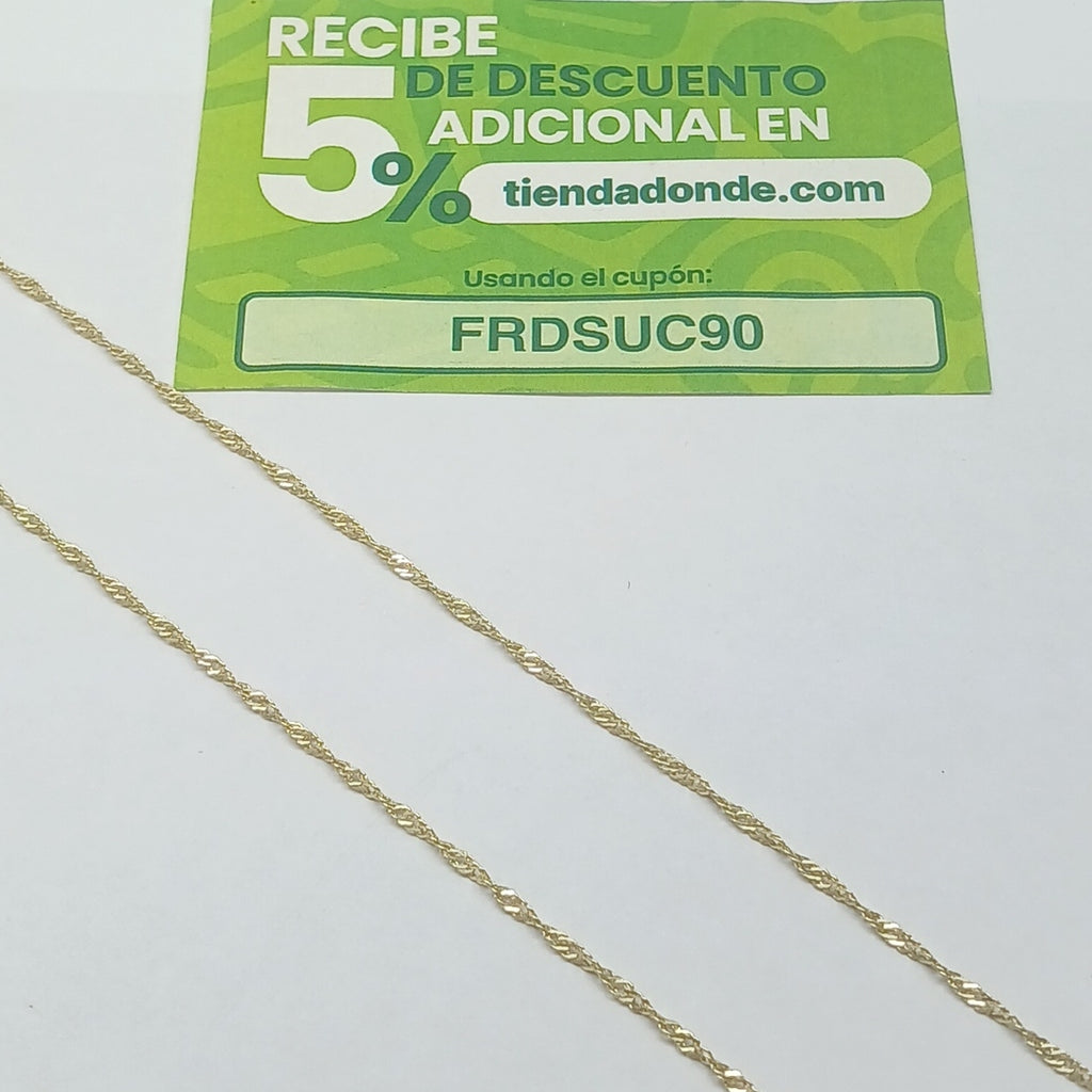 CADENA MEDIO TORZAL 10K 55 CM 2.4 GR (NUEVO)