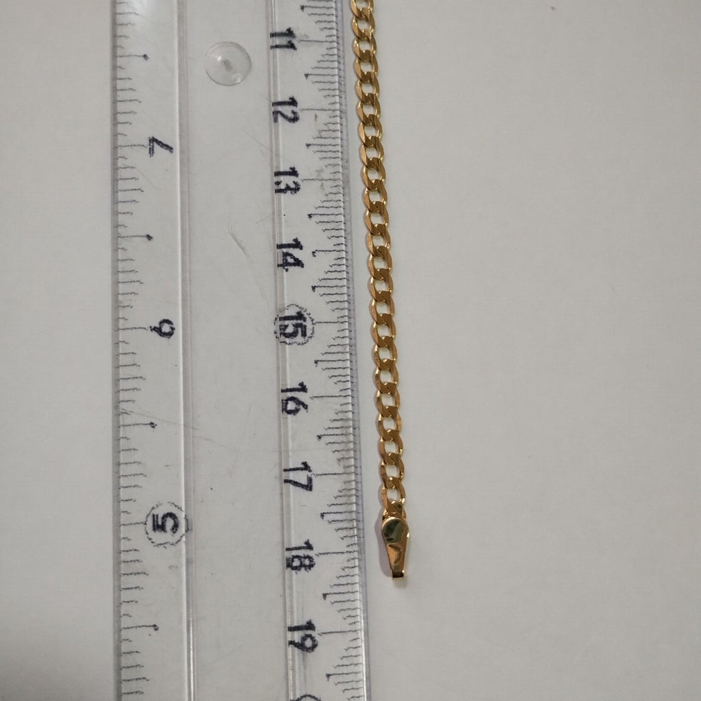 PULSERA TEJIDO BARBADA 14K 18 CM 3.2 GR (NUEVO)