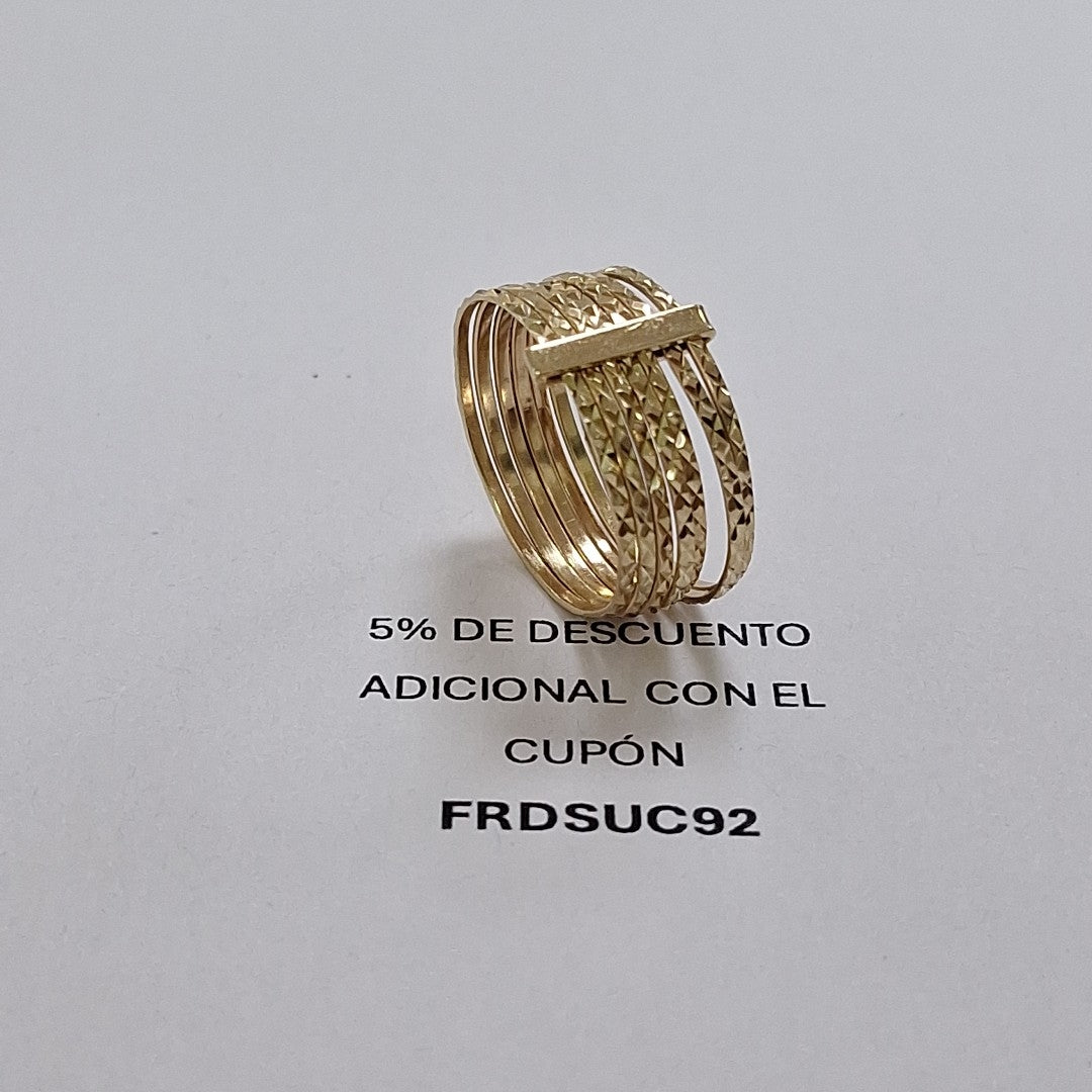 ANILLO ANILLITO SEMANARIO UNIDO 14K 9 TALLA 3.4 GR (NUEVO)