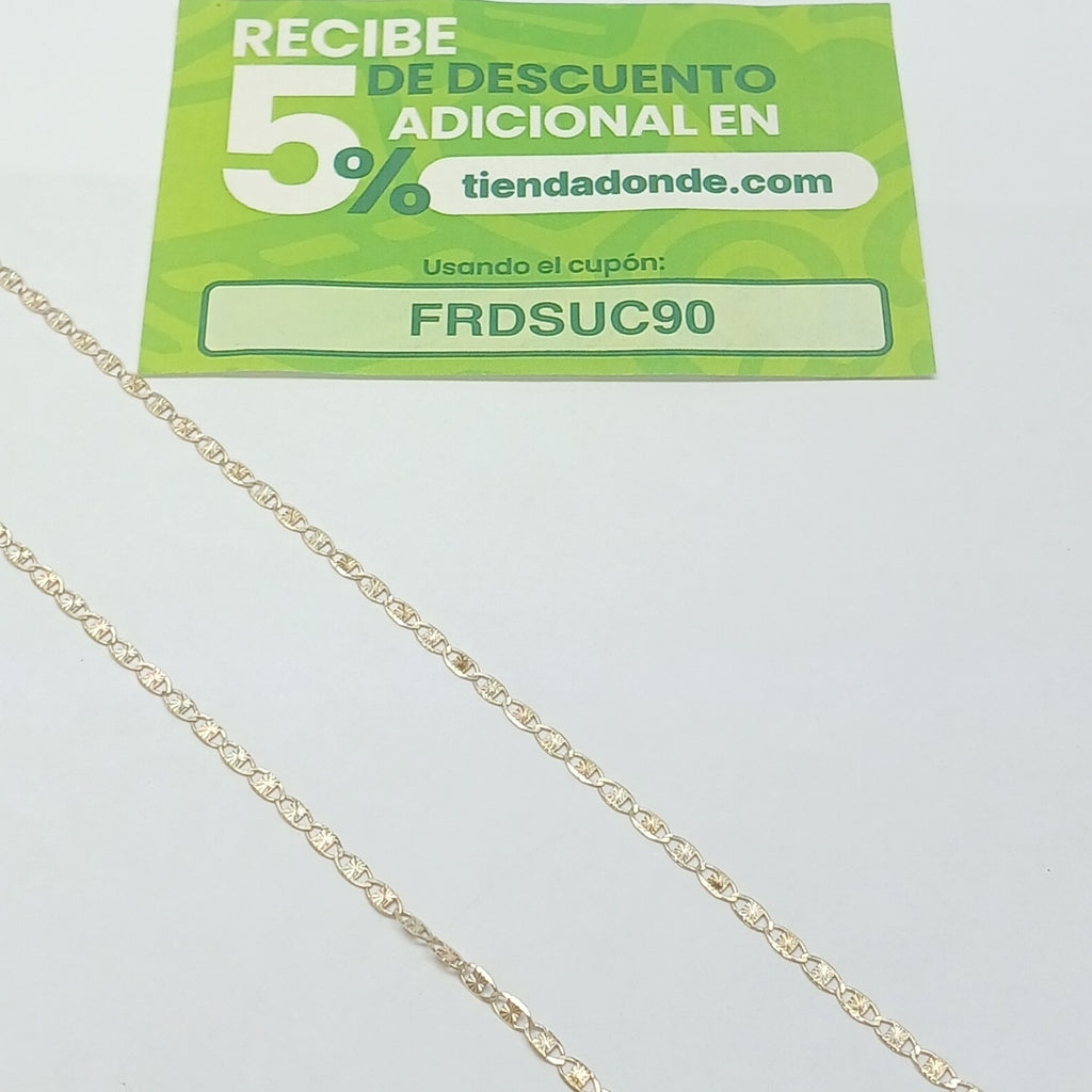 CADENAS TEJIDO GUCHI ORO 10K 55 CM 2.8 GR (NUEVO)