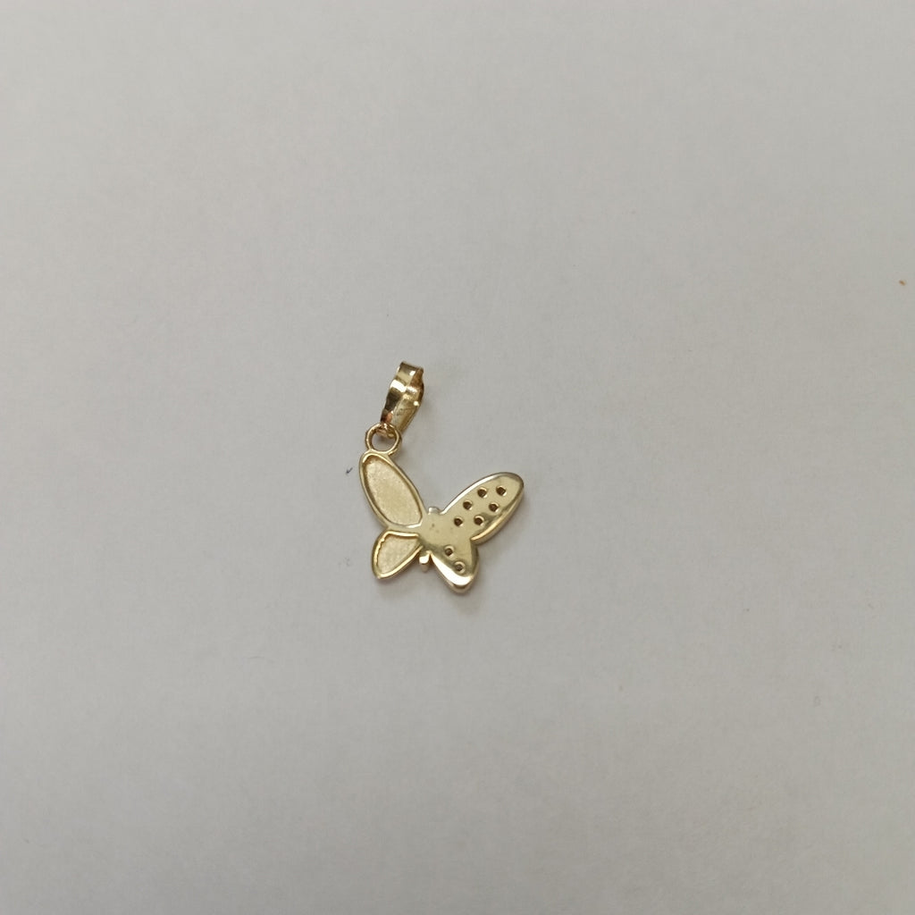 DIJE MARIPOSA CON CIRCONIAS 10K 1 GR (NUEVO)