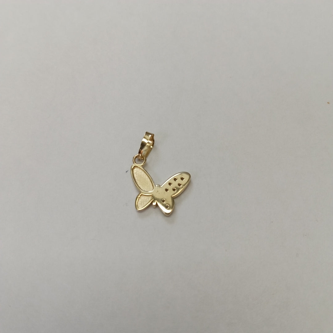 DIJE MARIPOSA CON CIRCONIAS 10K 1 GR (NUEVO)