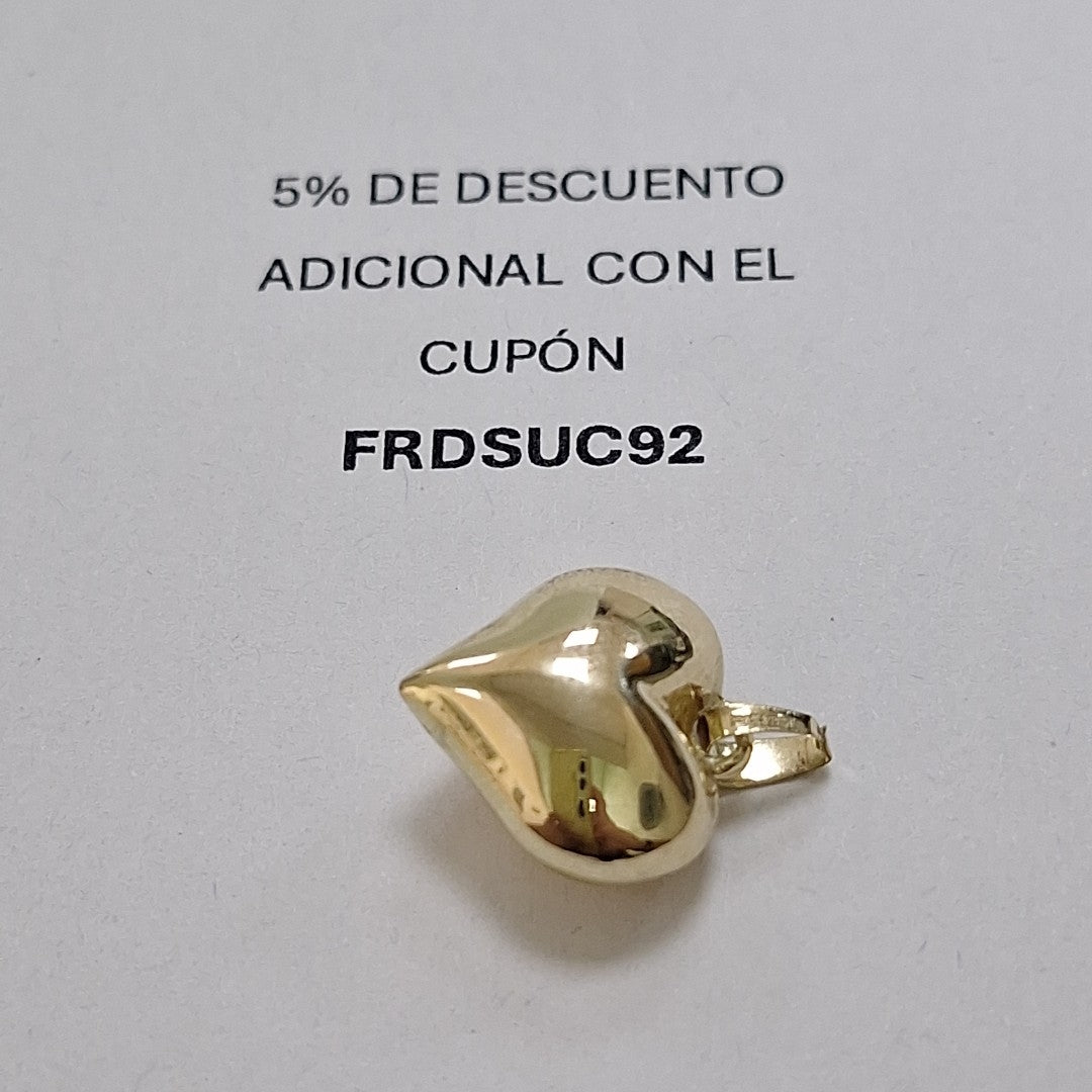 DIJE TEJIDO CORAZON LISO 14K 1.3 GR (NUEVO)