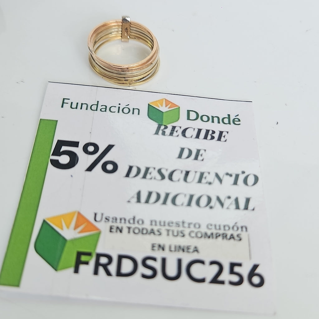 SEMANARIO DE ARGOLLAS ORO COMBINADO 14 K 3.5 GRMS (SEMINUEVO)