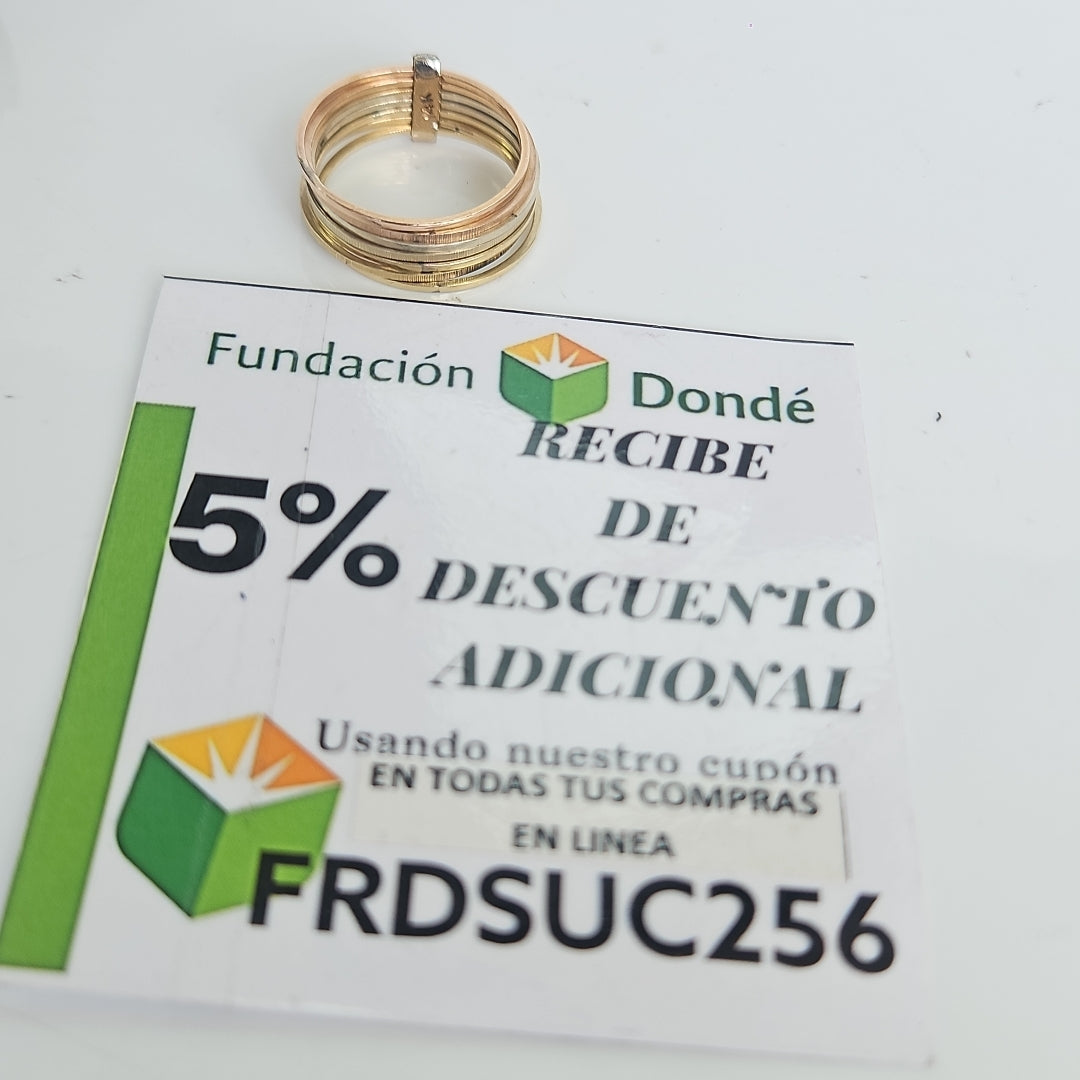 SEMANARIO DE ARGOLLAS ORO COMBINADO 14 K 3.5 GRMS (SEMINUEVO)