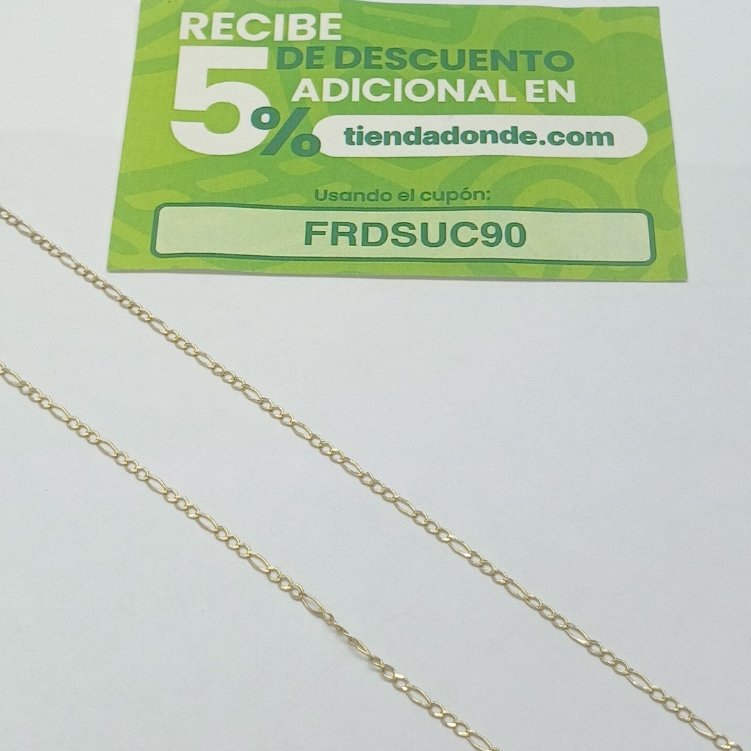 CADENAS TEJIDO 3X1 ORO 10K 55 CM 2.1 GR (NUEVO)