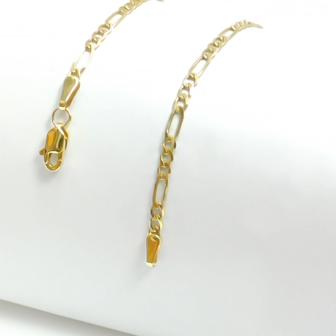 PULSERA TEJIDO 3X1 14K 21 CM 2.3 GR (NUEVO)