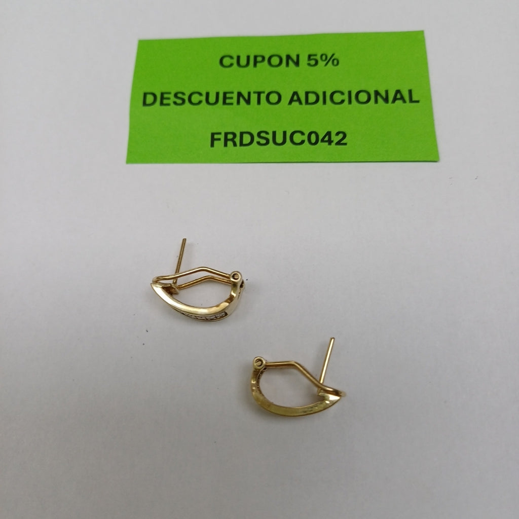 ARETES PAR ORO 14 K 4.8 GRMS (SEMINUEVO)