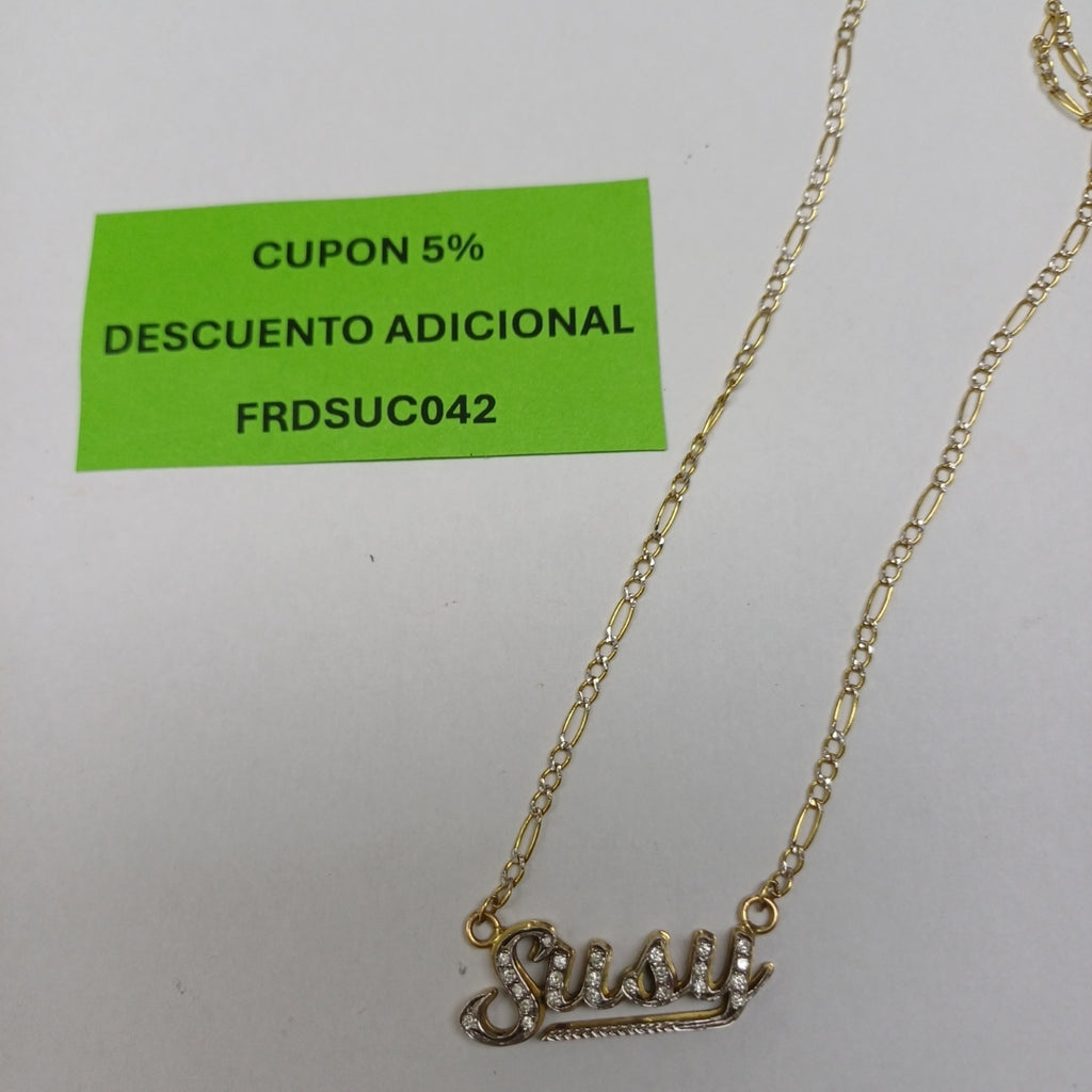 CADENA, DIJE ORO 14 K 6.6 GRMS (SEMINUEVO)