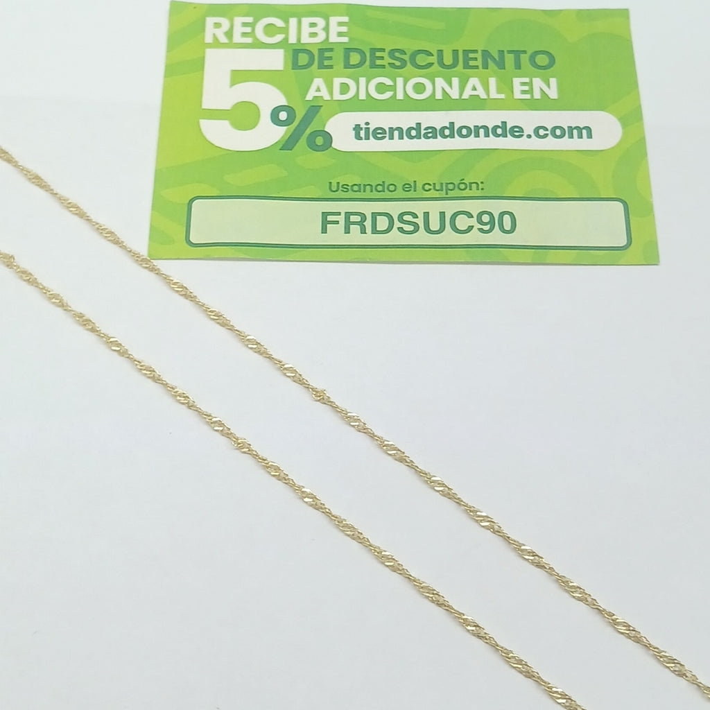 CADENA MEDIO TORZAL 10K 55 CM 2.4 GR (NUEVO)