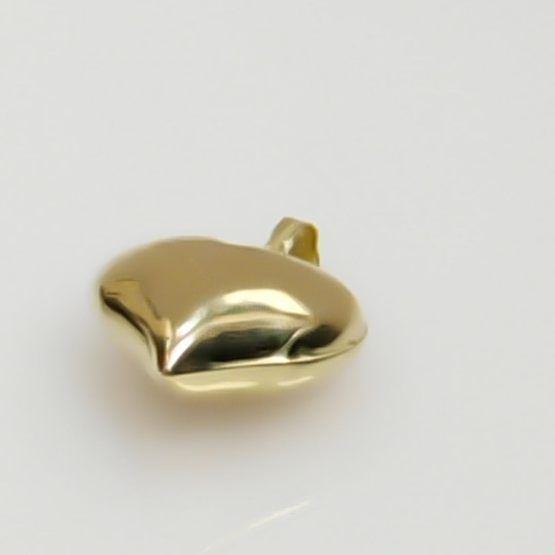 DIJE TEJIDO CORAZON LISO 14K 1.4 GR (NUEVO)