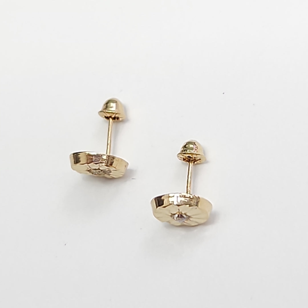 BROQUELES BROQUEL FIG BOTON C CIRCONIA 14K 0.2916 GR (NUEVO)