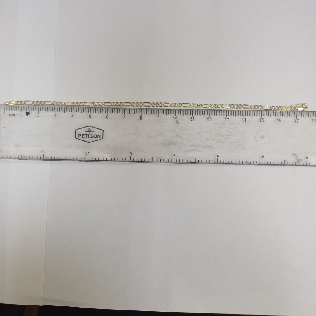 PULSERA TEJIDO 3X1 14K 18 CM 2 GR (NUEVO)
