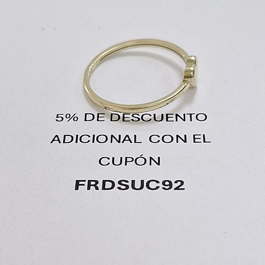 ANILLOS ANILLITO FIG CORAZON 10K TALLA 8 1.1 GR (NUEVO)
