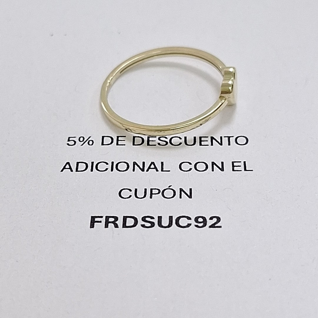 ANILLOS ANILLITO FIG CORAZON 10K TALLA 8 1.1 GR (NUEVO)