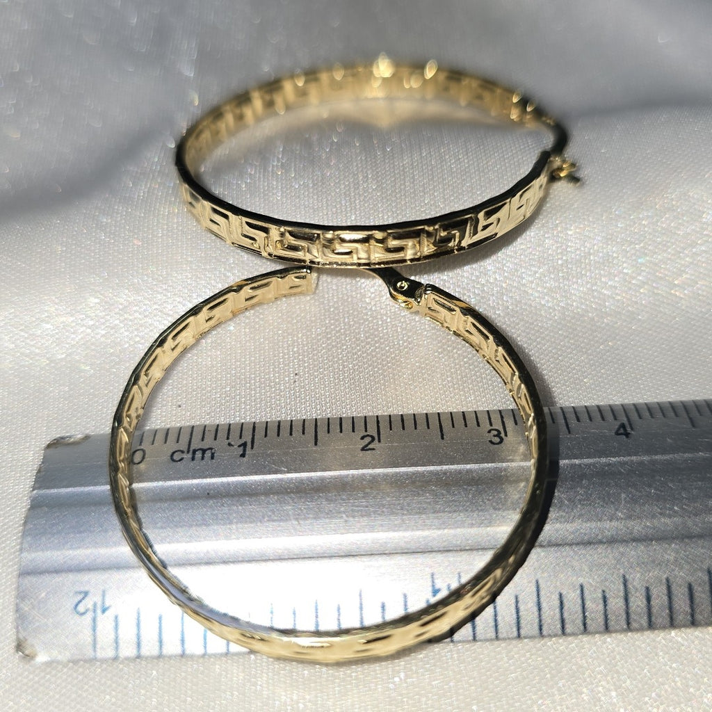 ARETES ARRACADAS FIG GRECAS 14K 3.1 GR (NUEVO)