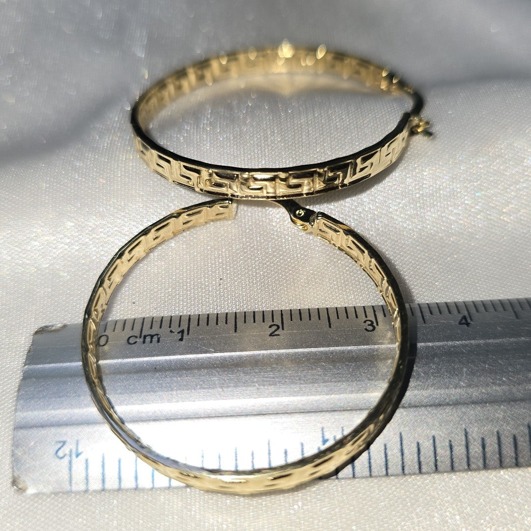 ARETES ARRACADAS FIG GRECAS 14K 3.1 GR (NUEVO)