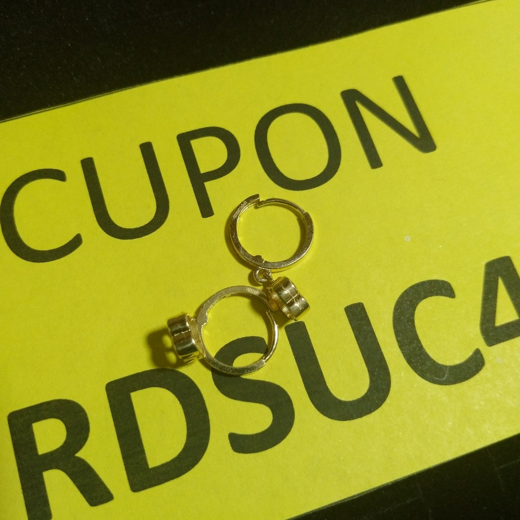 ARETES ARRACADAS CON DIJE 14K 2.4 GR (NUEVO)