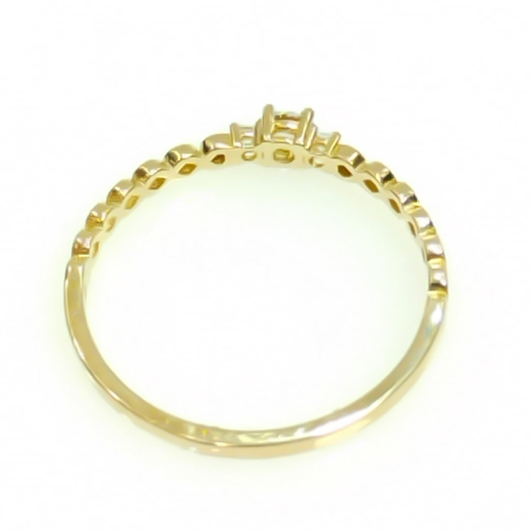 ANILLO ANILLITO C CIRCONIAS 14K 6.5 TALLA 1.1 GR (NUEVO)